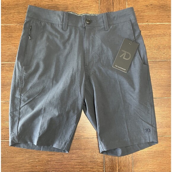 7 Diamonds Intertidal Hybrid Performance Shorts Mens Size 28 Navy 4-Way Stretch - Picture 1 of 4